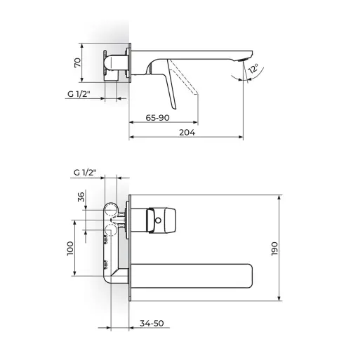 Rosan Stolz Black uzidna za lavabo 131401BB