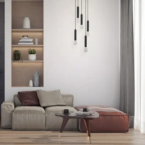 Braytron Visilica 5-Glava E27 Crni BV04-00054
