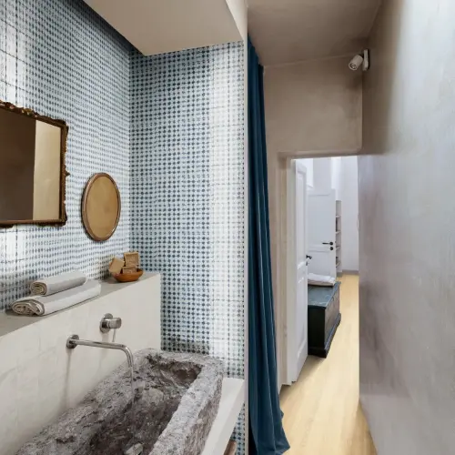 Marazzi Memoria Decor Tappeto 1 Blu Lux 15x15 cm 10mm MANG