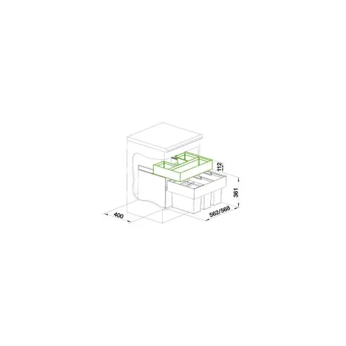 Blanco SELECT ORGA 518727 - tehnički crtež