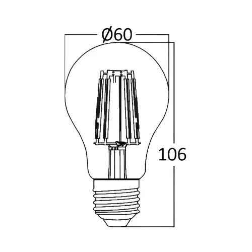 Braytron LED Filament Sijalica A60 7W E27 Providna 3000K BA38-00720