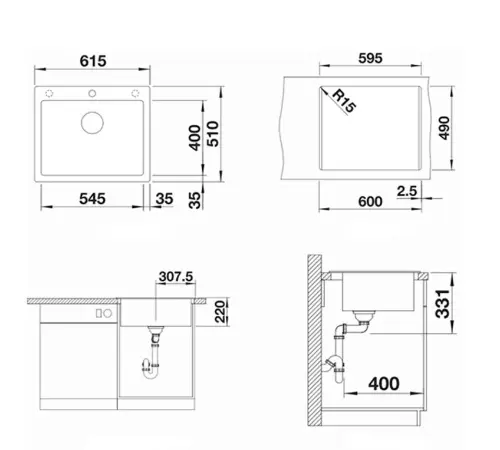 Blanco PLEON 6 tartuf 521686 - tehnički crtež