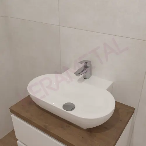 Elegant KS-560x390/125mm nadgradni lavabo