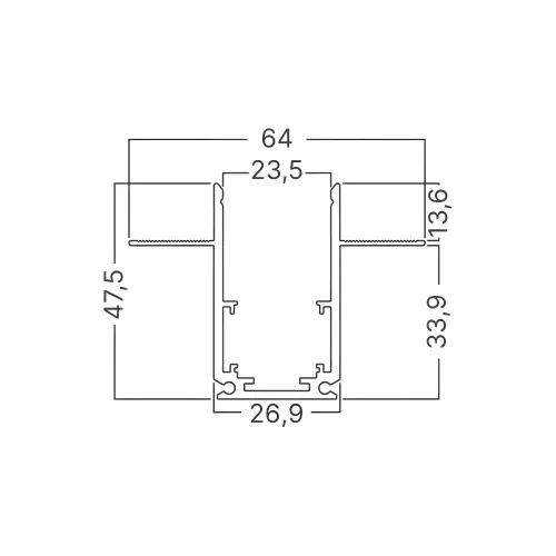 Braytron Magnetna Šina 1M Crni 48VDC BY41-00111