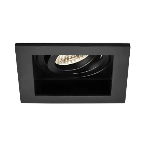 Braytron GU10 Ugradna Rozetna Kvadratna Jednostruka Crna/Crna BH03-05021
