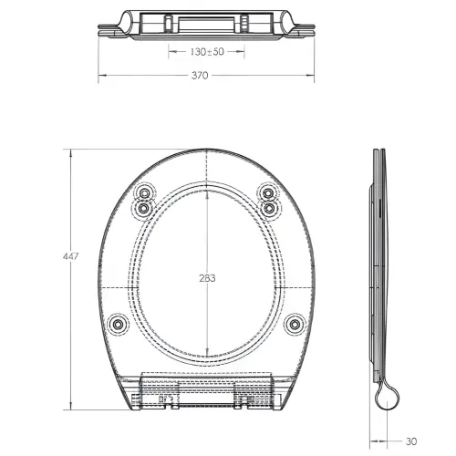 Kerametal WC daska Slim TOPFIX PLASTIC