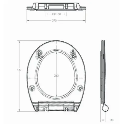 Kerametal WC daska Slim TOPFIX PLASTIC