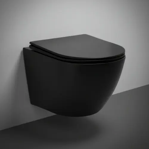 Kappa Omega WC šolja konzolna 49 Black Rimless