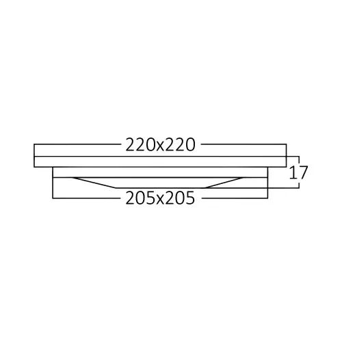 Braytron LED Panel Ugradni Kvadratni 8" 18W Beli 6500K LP02-01830