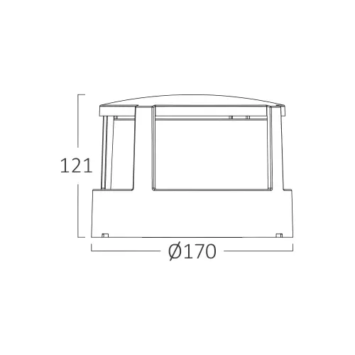 Braytron LED Zidna Svetiljka Okrugla 15W Crni CCT IP65 BG38-01481