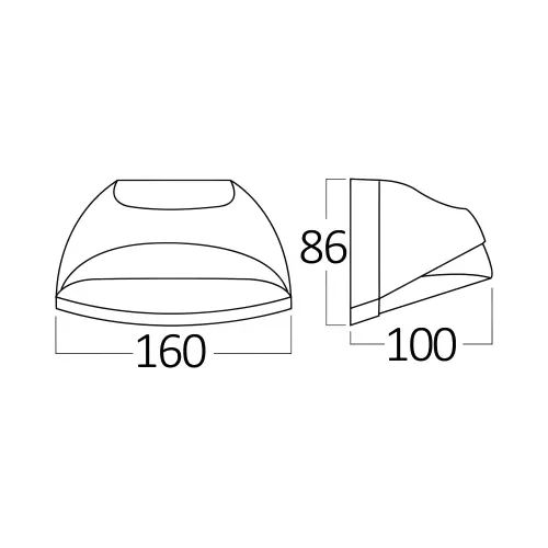 Braytron LED Zidna Svetiljka 7W 3000K IP54 BG40-00502