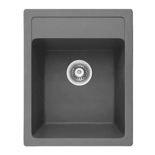 Inter Ceramic Sudopera usadna pravougaona 50x40x20 sifon 11cm granit siva+s1