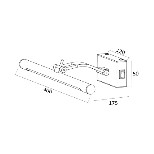 Braytron LED Lampa za Ogledalo 400MM 8W Zlatni CCT IP20 BN12-00886