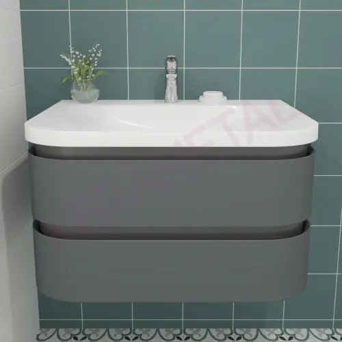 Kolpa ormarić sa umivaonikom Vittoria OUV 80cm Dark Grey 546190