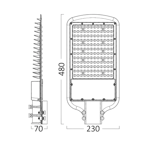 Braytron LED Ulična Svetiljka 100W Siva 4000K IP66 BT42-89112