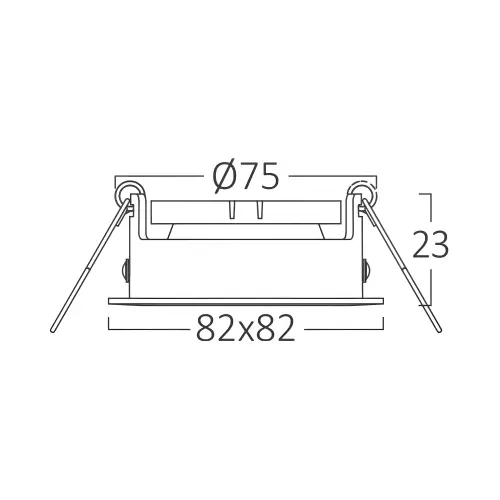 Braytron GU10 Ugradna Rozetna Kvadratna Nikl BH03-02044