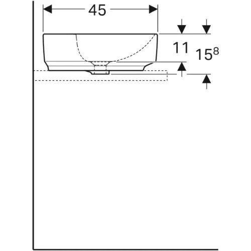 Geberit VariForm lavabo 60cm pravougaoni 500.780.01.2