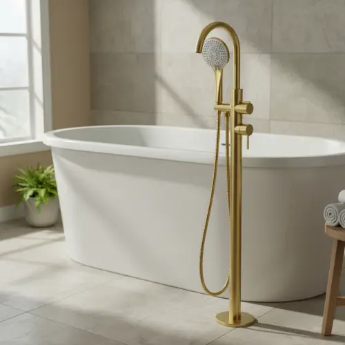 Giusta Ultima za kadu podna gold Brushed 71202GB0
