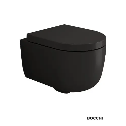 Bocchi V-TONDO WC šolja konzolna 49cm Crna mat 1417-004-0129