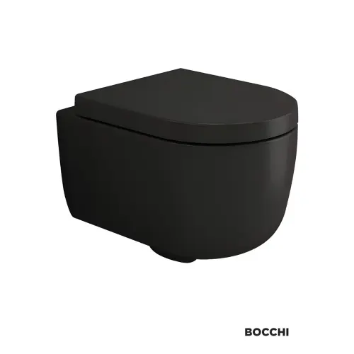 Bocchi V-TONDO WC šolja konzolna 49cm Crna mat 1417-004-0129