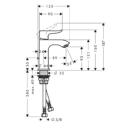 Hansgrohe Metris 100 za lavabo 31088000
