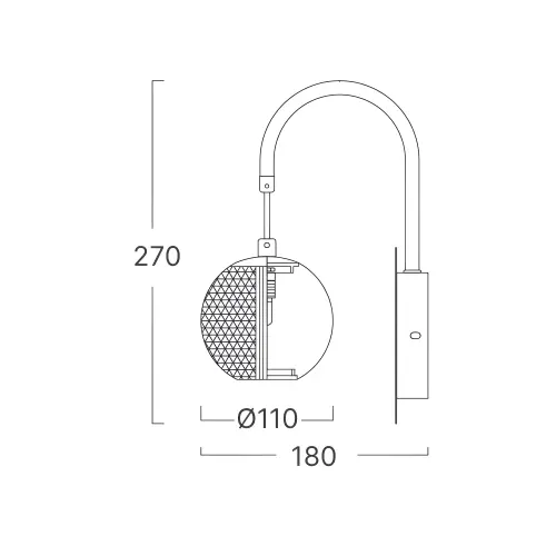 Braytron Zidna Svetiljka G9 Zlatni BV01-00014