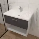 Kolpa ormarić sa umivaonikom i fiokom Evelin OUE II 80cm Gray/Antracite 573900
