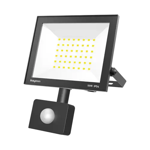 Braytron LED Reflektor 50W Crni 6500K IP54 sa Senzorom BT66-25031