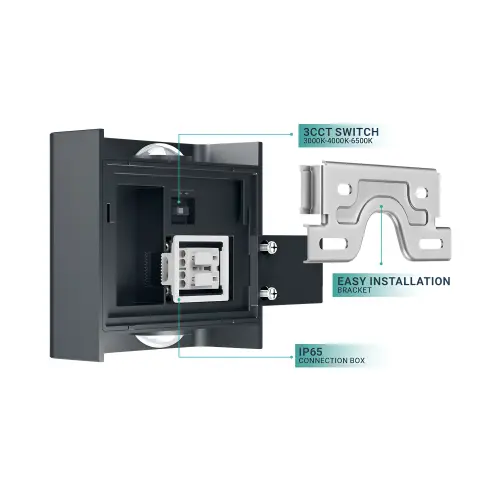 Braytron LED Zidna Svetiljka 2X1W Sivi CCT IP65 BG38-03182