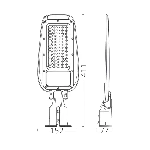 Braytron LED Ulična Svetiljka 50W Siva 6500K IP66 BT42-95032