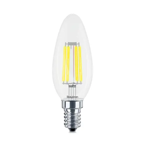 Braytron Dimabilna LED Filament Sveća 4W E14 Providna 3000K BA36-60410