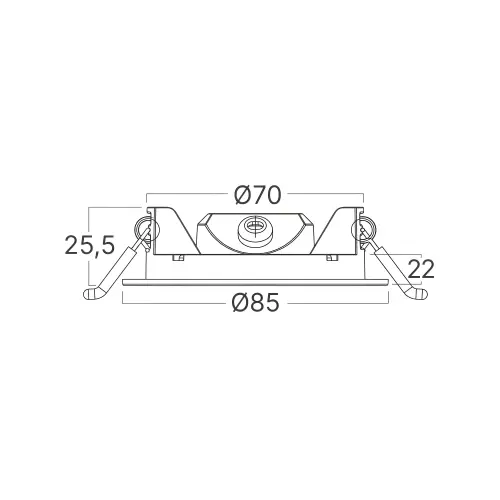 Braytron LED Panel Ugradni Okrugli 3" 3W Crni CCT BP01-60381