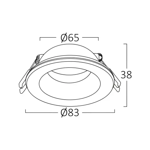 Braytron GU10 Ugradna Rozetna Okrugla Crna IP54 BH03-02101