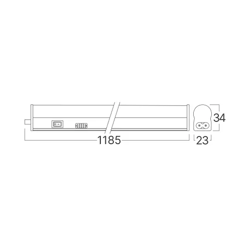 Braytron LED Linijska Svetiljka Okrugla 16W Beli CCT BN10-00480