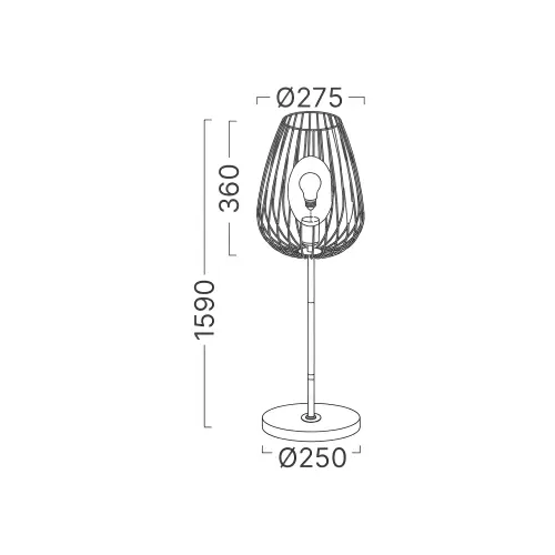 Braytron Podna Lampa E27 Crni BV03-00054