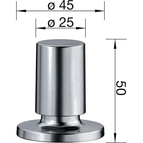 Blanco Podizač čepa - okruglo inox dorada 226540 - tehnički crtež
