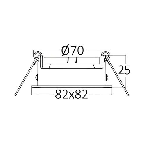 Braytron GU10 Ugradna Rozetna Kvadratna Crna BH03-02021