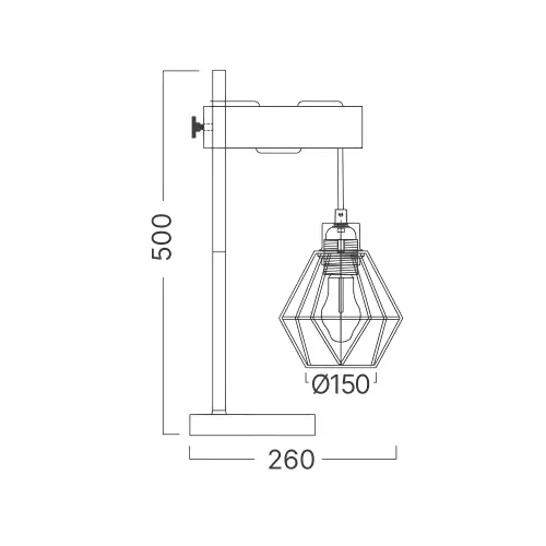 Braytron Stona Lampa E27 Drvo BV02-00025