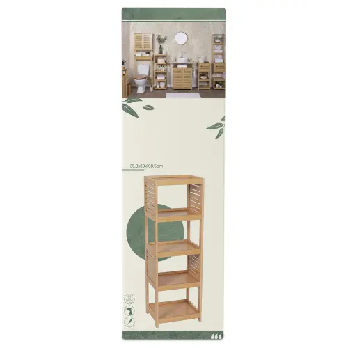 Tendance kupatilski ormarić sa 5 POLICA TRINIDAD 37X30X109CM MDF BAMBOO 9932764