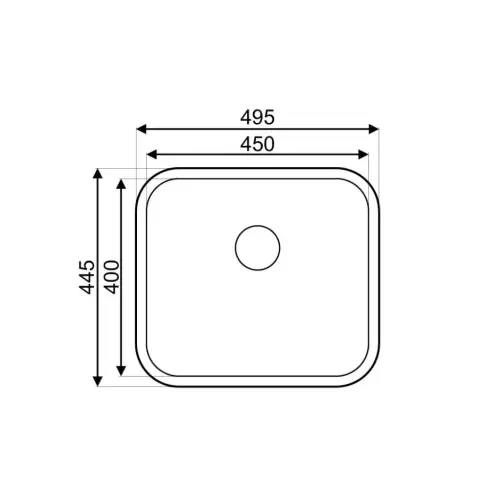 Kando Inox sudopera AS 334 1,0 mm polirana - tehnički crtež