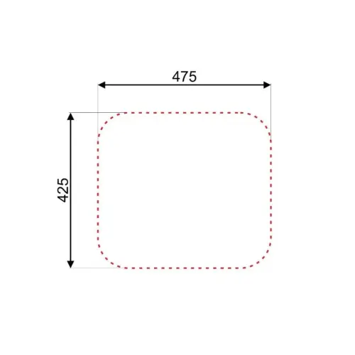 Kando Inox sudopera AS 334 1,0 mm polirana - tehnički crtež