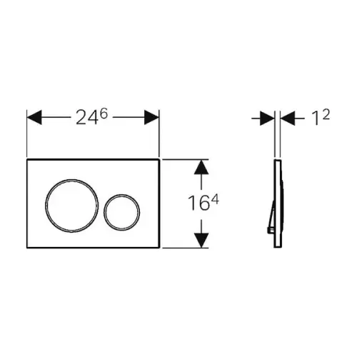 Geberit tipka Sigma 20 Bela/mat/sjajno lakirana 115.882.JT.1