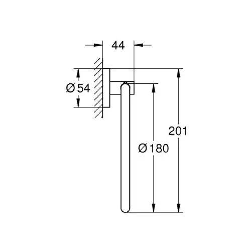 Grohe Essentials držač peškira PRSTEN Supersteel 40365DC1