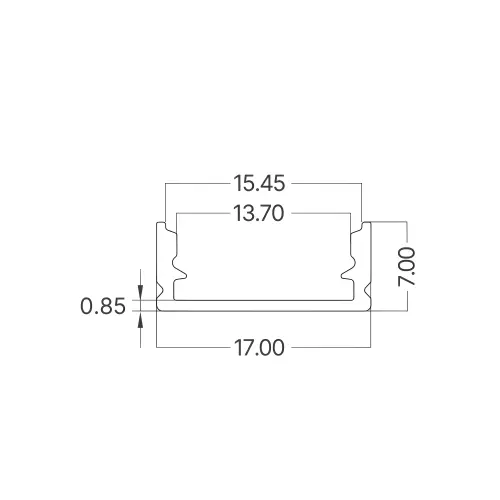 Braytron Aluminijumski Nadgradni LED Profil SR1707 2M Crni BY39-00121