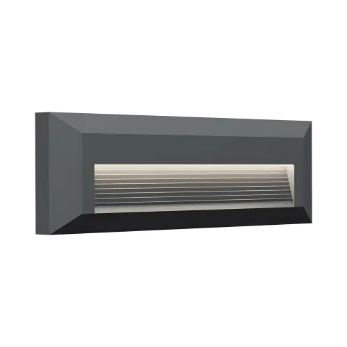 Braytron LED Zidna Svetiljka Pravougaona 3W Sivi CCT IP65 BG38-01982
