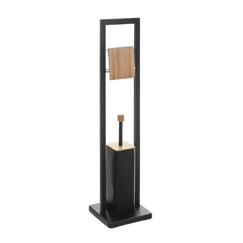 Five Držač toalet papira i wc četke 20X20X60CM METAL/BAMBUS Crna 