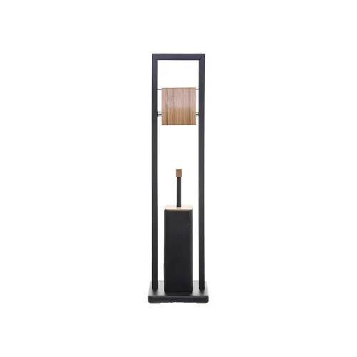 Five Držač toalet papira i wc četke 20X20X60CM METAL/BAMBUS Crna 