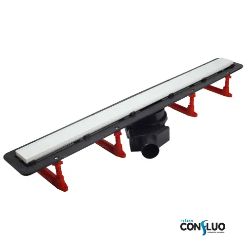 Peštan Frameless belo staklo 850mm