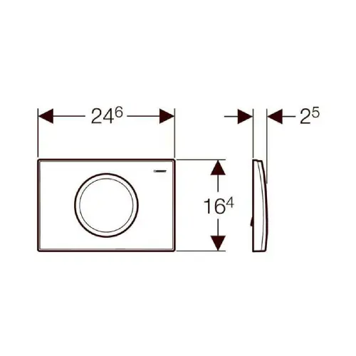 Geberit tipka 1/1 Bela Delta11