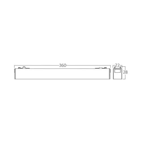 Braytron Magnetna Linearna Svetiljka 18W Crni CCT 48VDC BD60-21381